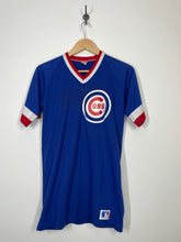 Load image into Gallery viewer, MLB Chicago Cubs Baseball V Neck Pullover Jersey - Sand Knit - L