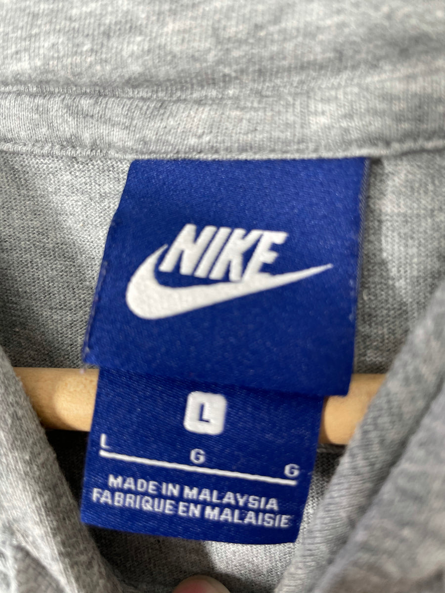 Nike Mini Logo Full Zip Hoodie Sweatshirt Blue Tag L Lhuk