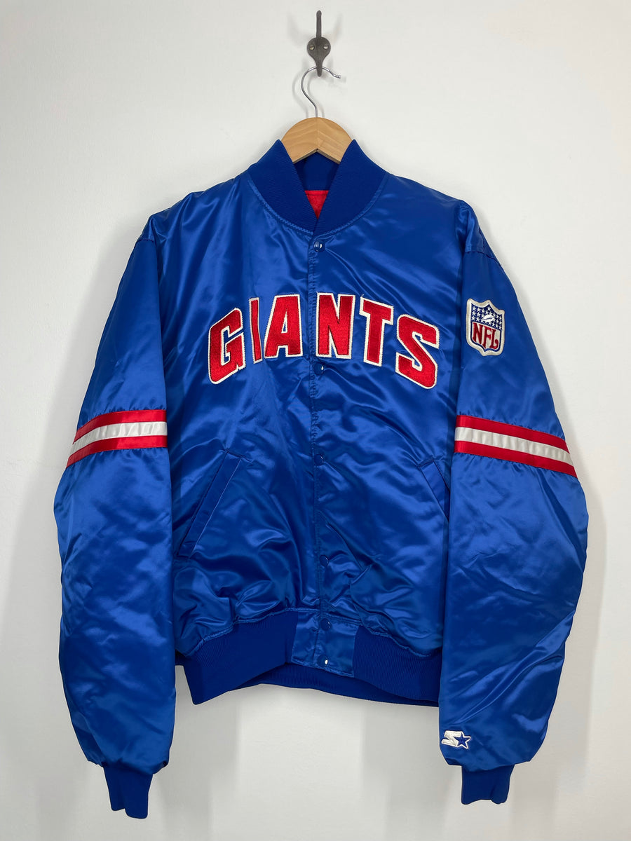 NFL New York NY Giants Football Pro Line Snap Front Satin Bomber Jacke –  Lhük