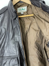 Load image into Gallery viewer, LL Bean Freeport Leather Bomber Flight Jacket - 40 Medium