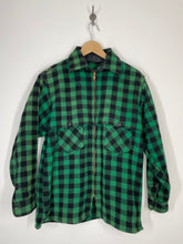 Load image into Gallery viewer, Johnson Woolen Mills Buffalo Plaid Wool Double Cape Jac Hunting Jacket - Medium