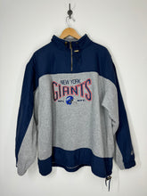 Load image into Gallery viewer, NFL New York Giants Football Embroidered 1/4 Zip Pullover Sweatshirt Lee XL
