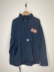 SU Syracuse University 1/2 Zip Snap Hooded Pullover - Russell Athletics - XL