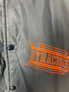 SU Syracuse University Snap Button Satin Bomber Jacket - Small