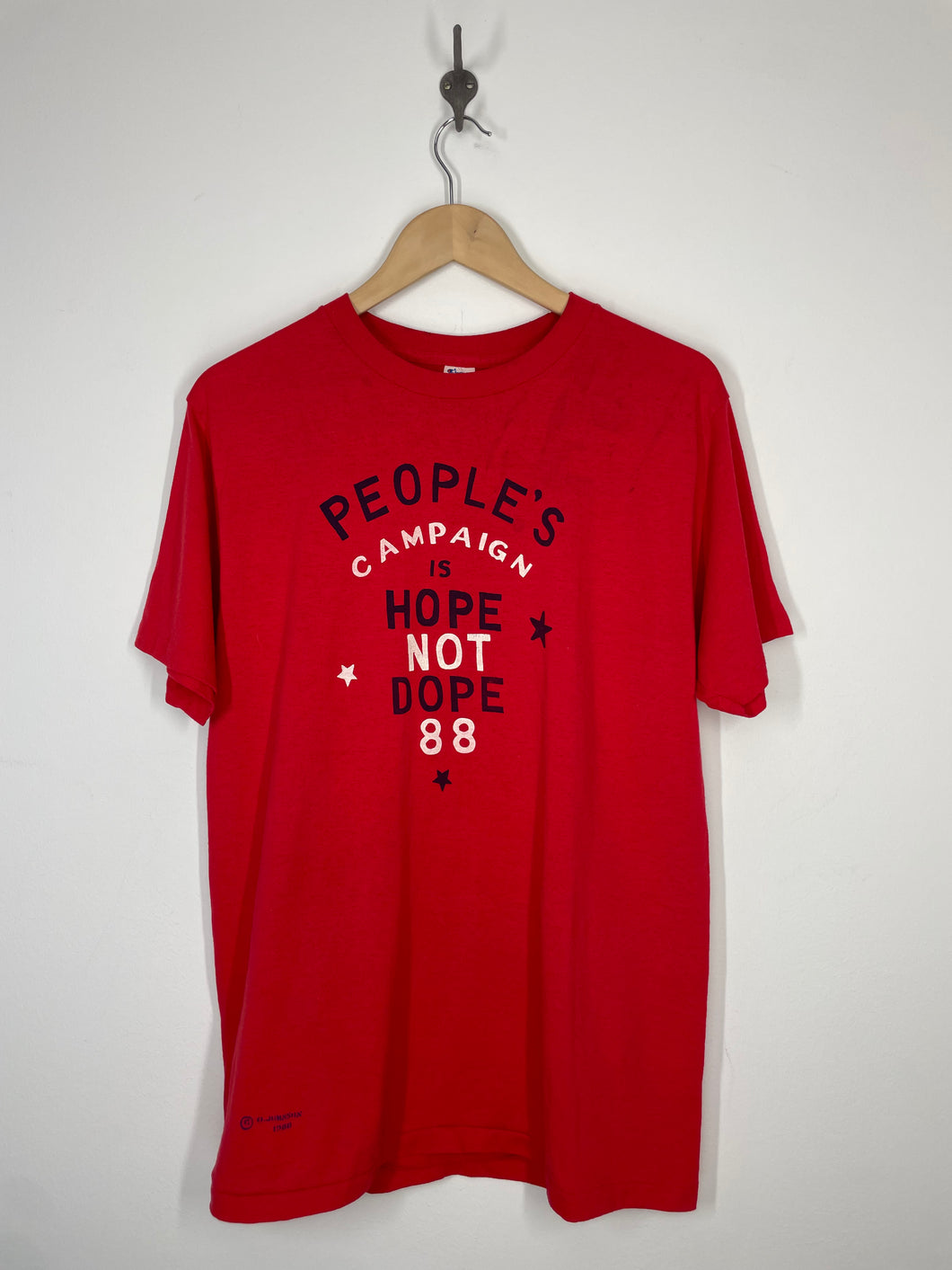 People’s Campaign is Hope Not Dope 1988 T Shirt - Champion - XL