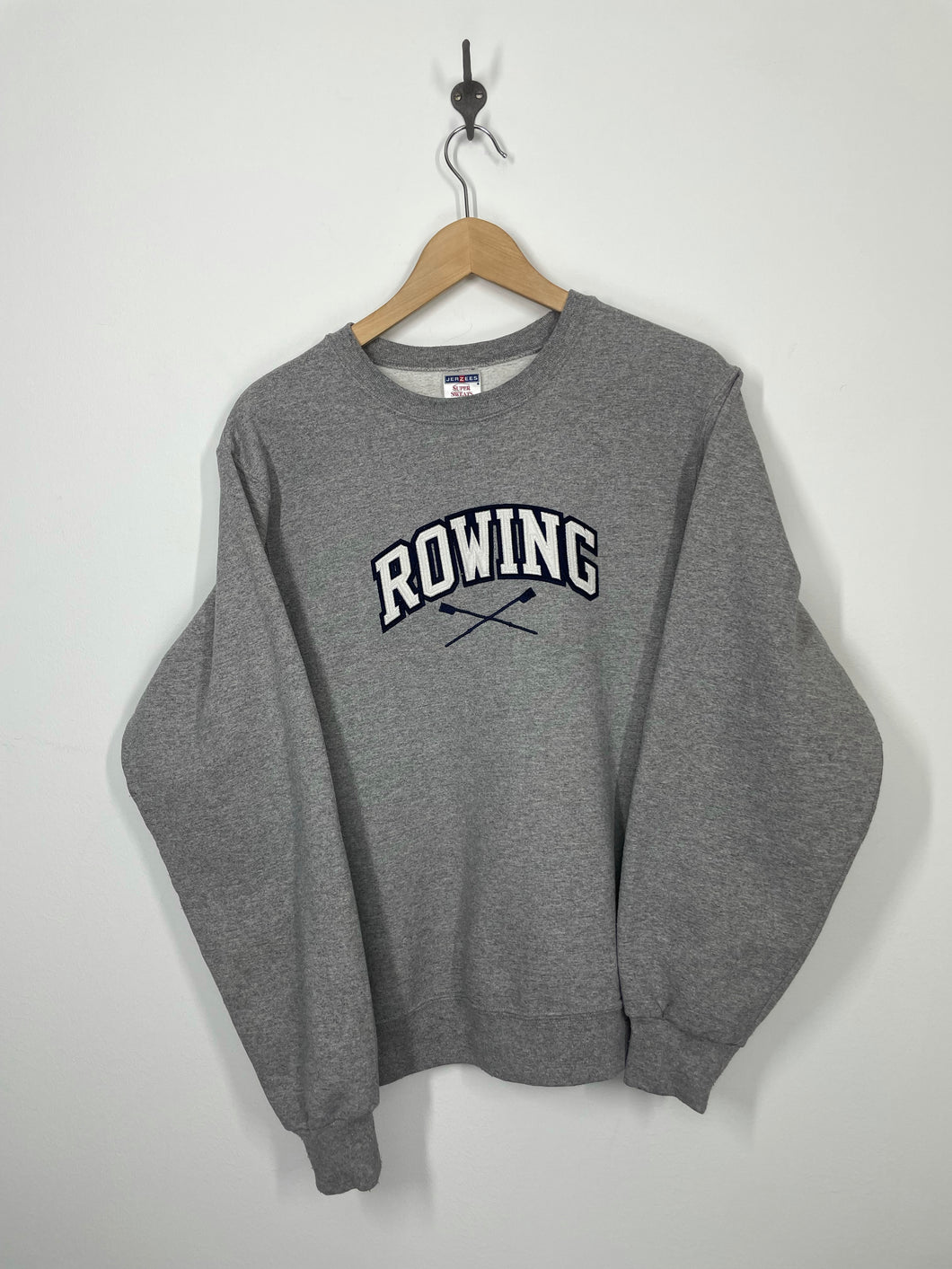 Sew Sporty Rowing Embroidered Crewneck Sweatshirt - Jerzees - S