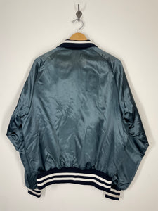 Majestic Satin Full Snap Bomber Blank Jacket - L