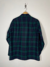 Load image into Gallery viewer, 70s Pendleton Black Watch Tartan Button Up Wool Flannel Shirt - L
