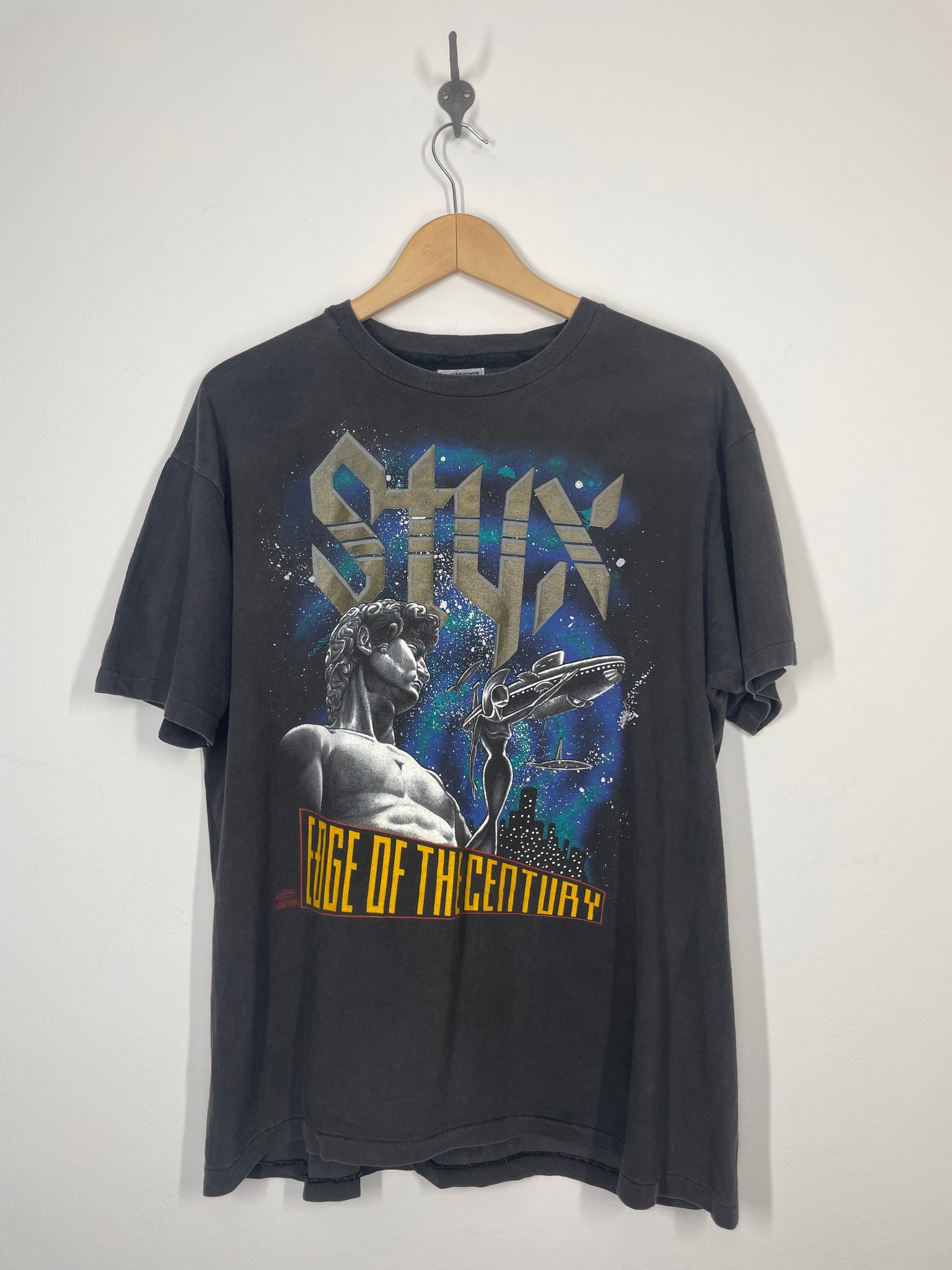 Styx Edge Of The Century Tour T Shirt Vintage 1991 Hanes Large M