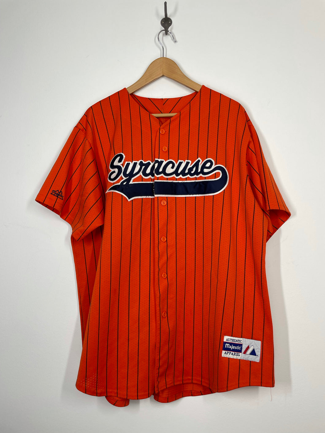 SU Syracuse University Embroidered Baseball Jersey - Majestic - XL