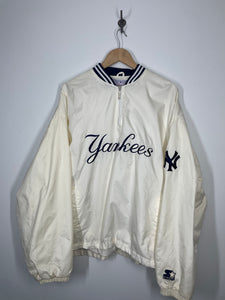 MLB New York Yankees Baseball 1/4 Zip Pullover Jacket - Starter - XL