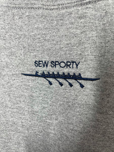 Sew Sporty Rowing Embroidered Crewneck Sweatshirt - Jerzees - S