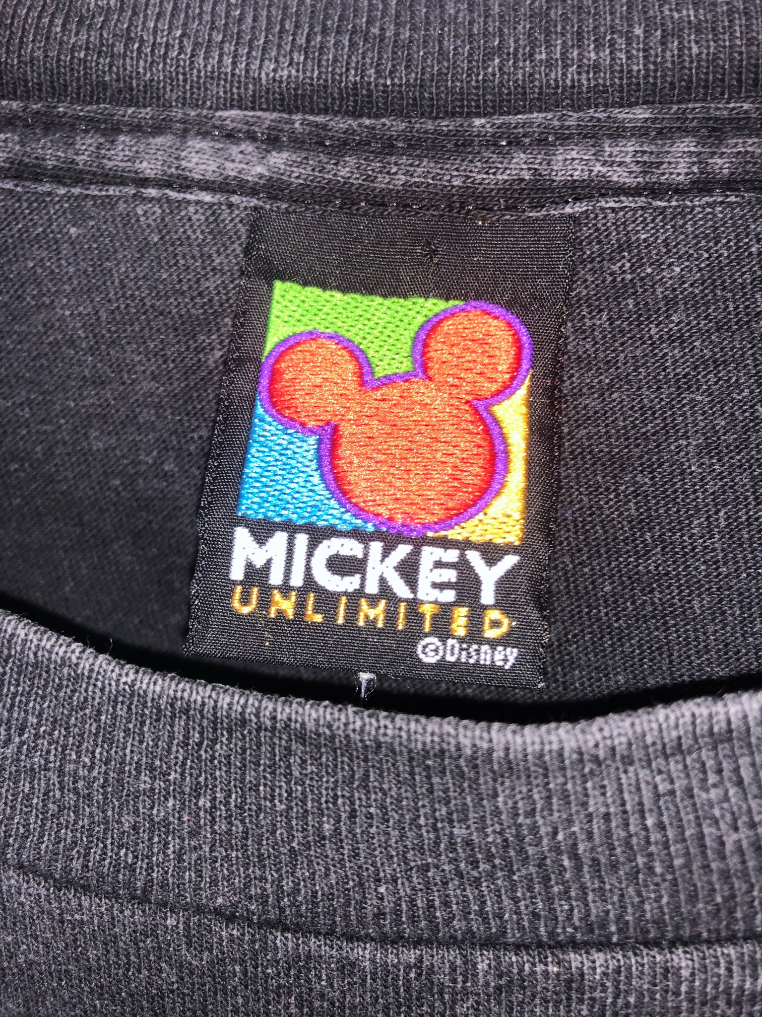 1980s Mickey Mouse Disney World Baseball Jersey T-shirt Tag 