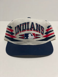 MLB Cleveland Indians Baseball Logo Athletic Diamond Cut Snapback Hat