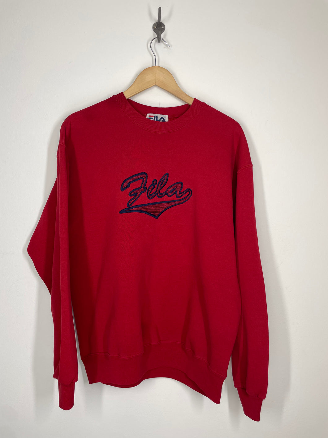 Fila Embroidered Spell Out Crewneck Sweatshirt - L / XL