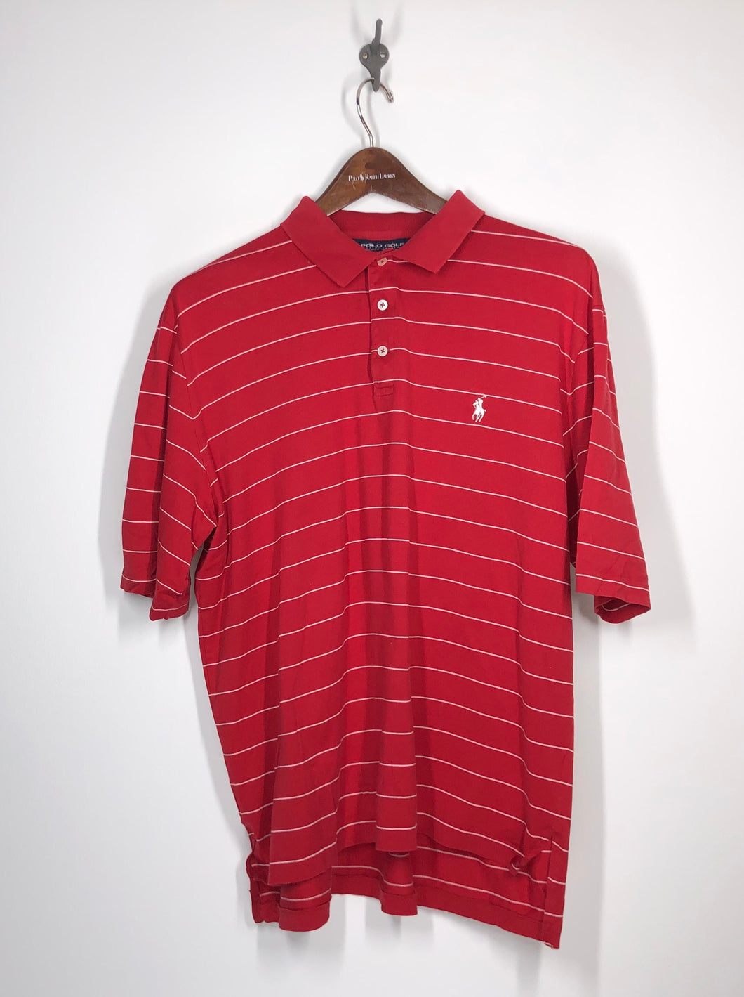 Polo Golf by Ralph Lauren - L - Red/White - Soft Cotton