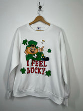 Load image into Gallery viewer, I Feel Lucky - St Patrick’s Day Leprechaun Crewneck Sweatshirt - Delta - XL
