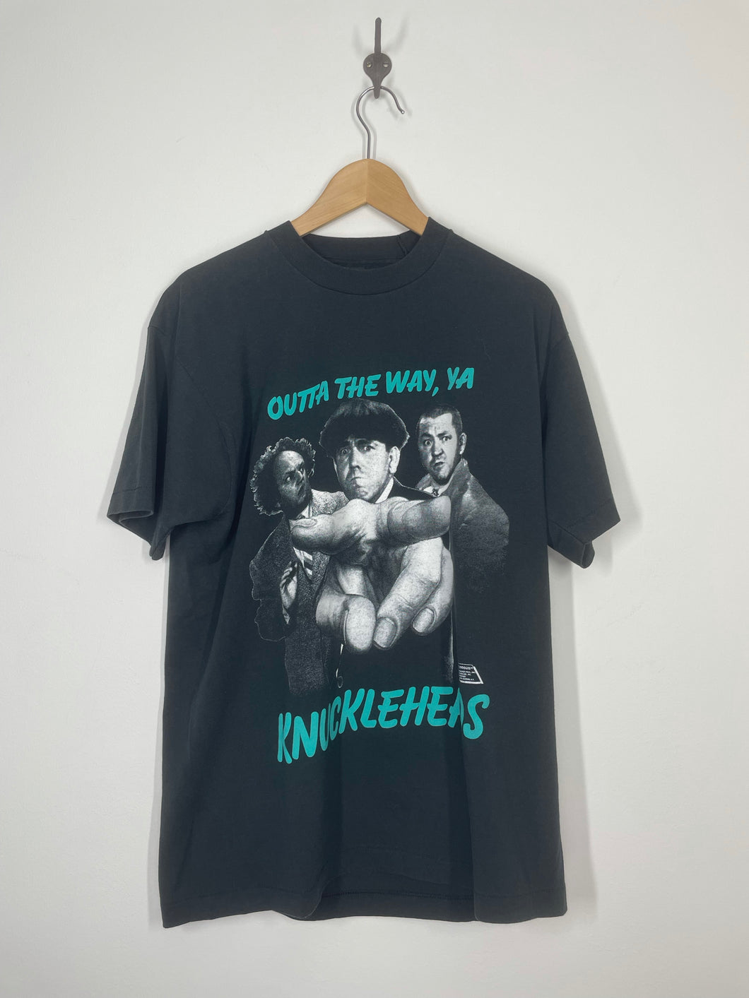 The Three Stooges - 1989 Get Outta the Way Ya Knuckleheads T Shirt - Screen Stars - XL