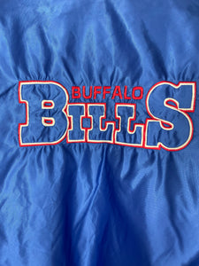 NFL Buffalo Bills Football Lined Embroidered Button Snap Satin Jacket - DeLong - XL