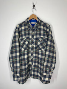 Outreach Quilted Lining Flannel Button Up Shirt -  L