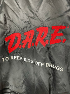 D.A.R.E. Embroidered - Satin Zip Bomber Jacket Jack Nadel XL