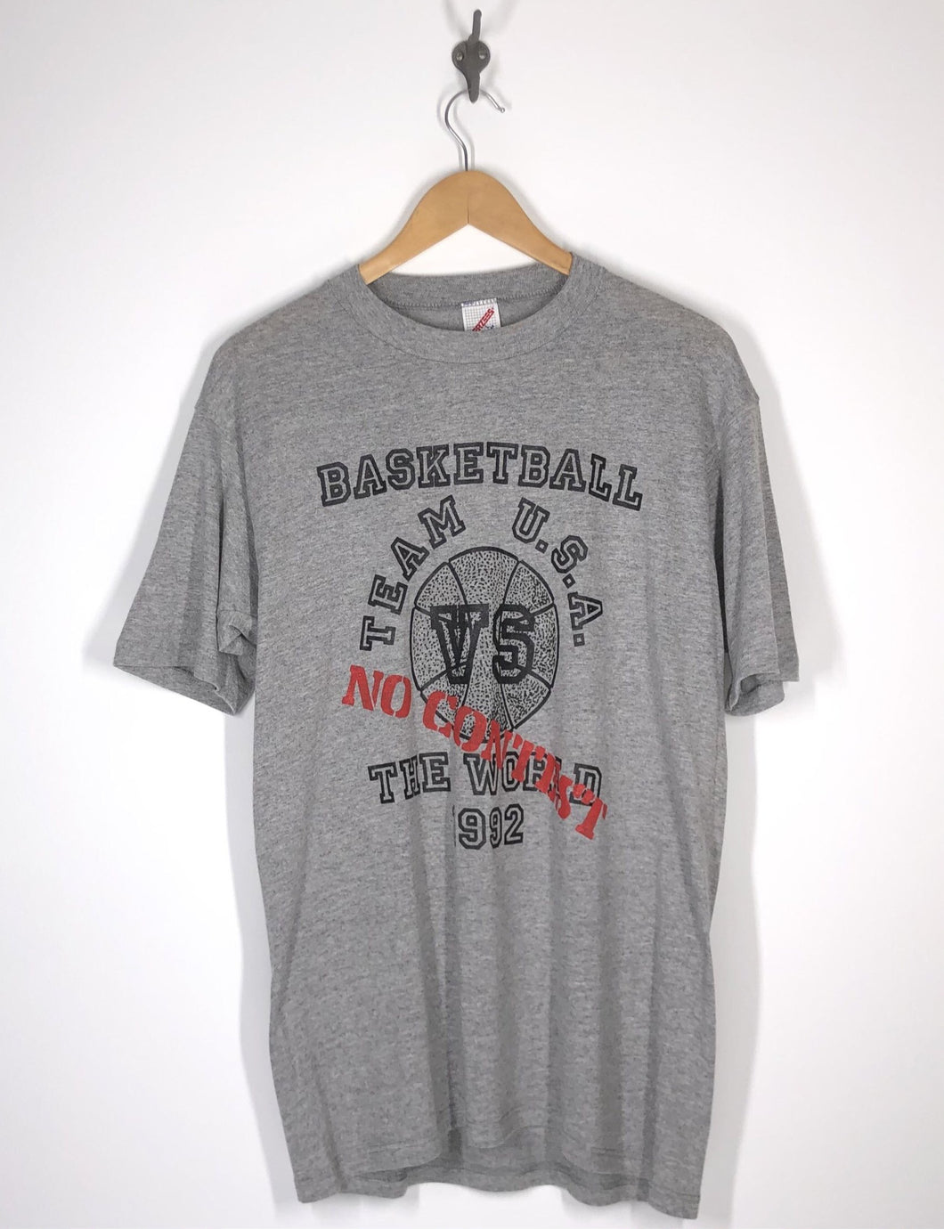 Team U.S.A Basketball 1992 - Olympic Dream Team T Shirt - Jerzees L - Grey