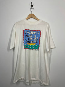 Hallmark A Father’s place is in the Boat T Shirt - Shoebox - XXL