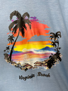Virginia Beach VA Iron On Graphic T Shirt - Screen Stars - L / XL
