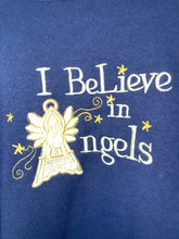 Load image into Gallery viewer, I Believe In Angels Embroidered Double Collar Sweatshirt - Won’s Wear - M/L
