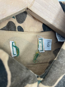 LL Bean Freeport Duck Camo Chamois Shirt - 15 1/2