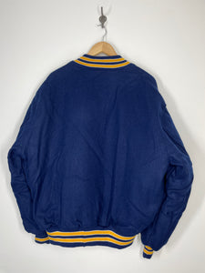 Varsity Letterman Wool Jacket Blank Quilt Lined - Delong - XL