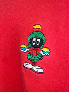 Looney Tunes Marvin the Martian Embroidered T Shirt - Fruit of the Loom - XL