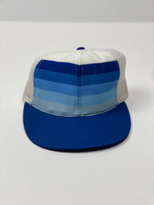 Blue Gradient Mesh Snapback Trucker Hat - Swingster