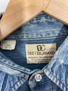 Dee Cee Brand Western Wear Pearl Snap Denim Button Up Shirt - 16 - 33