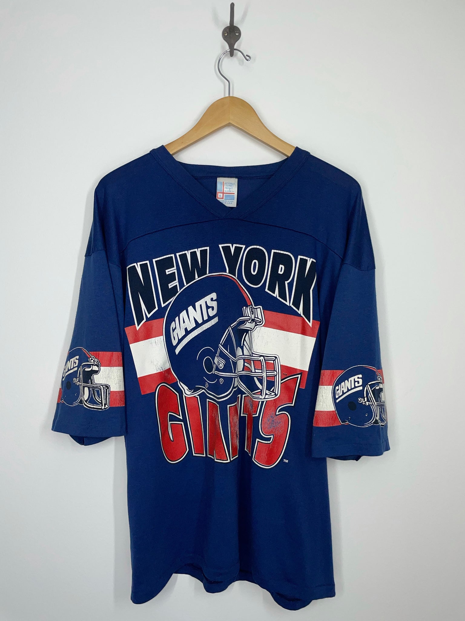 New York NY Giants NFL Team Apparel - Long Sleeve T-Shirt Mens XL - Blue