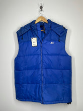 Load image into Gallery viewer, Starter - Feather Down Hooded Puffer Full Zip Vest - L
