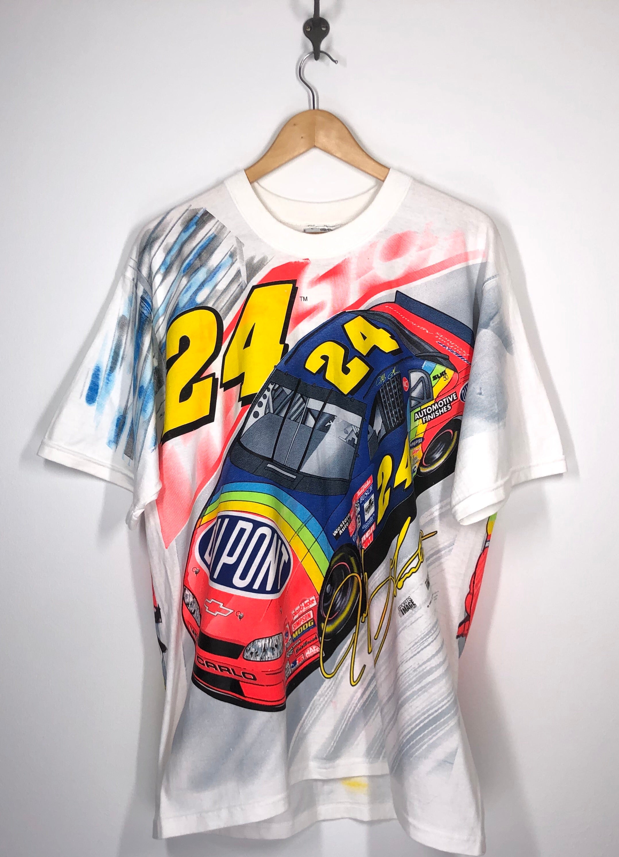 Vintage Jeff Gordon Nascar Graphic Print T Shirt Bustin deals Loose Brickyard 2002