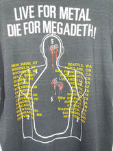Load image into Gallery viewer, Megadeth - 1986 I Live for Metal North American Concert Tour T Shirt - D Mustaine - L
