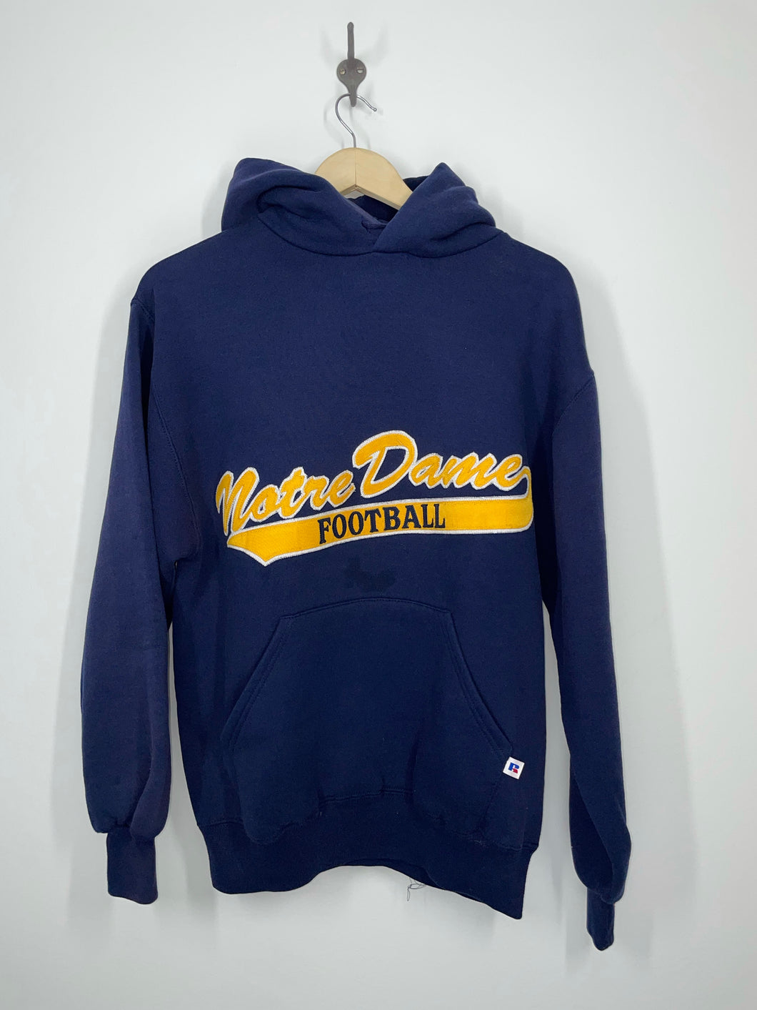 University of Notre Dame Football Embroidered Hoodie Sweatshirt - Russell - M