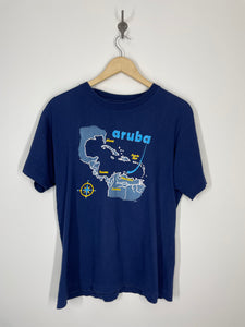 Aruba Island Map Souvenir Tourist T Shirt - Trade Winds - M / L