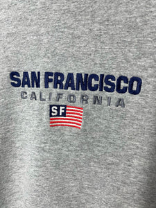 San Francisco SF CA California Embroidered Crewneck Sweatshirt - Heavy - S/M