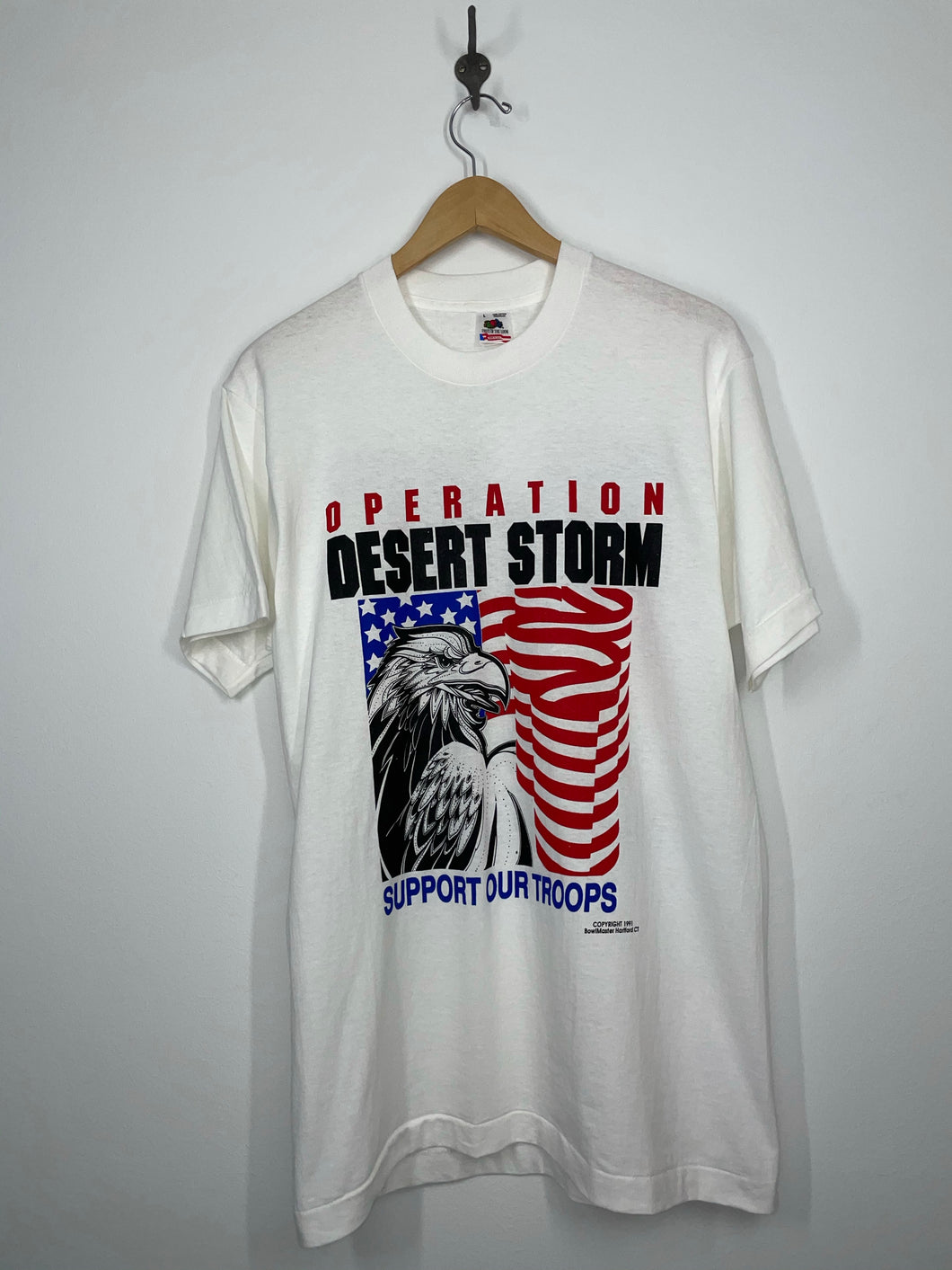 US Military - 1991 Operation Desert Storm T Shirt - Fruit of the Loom - L