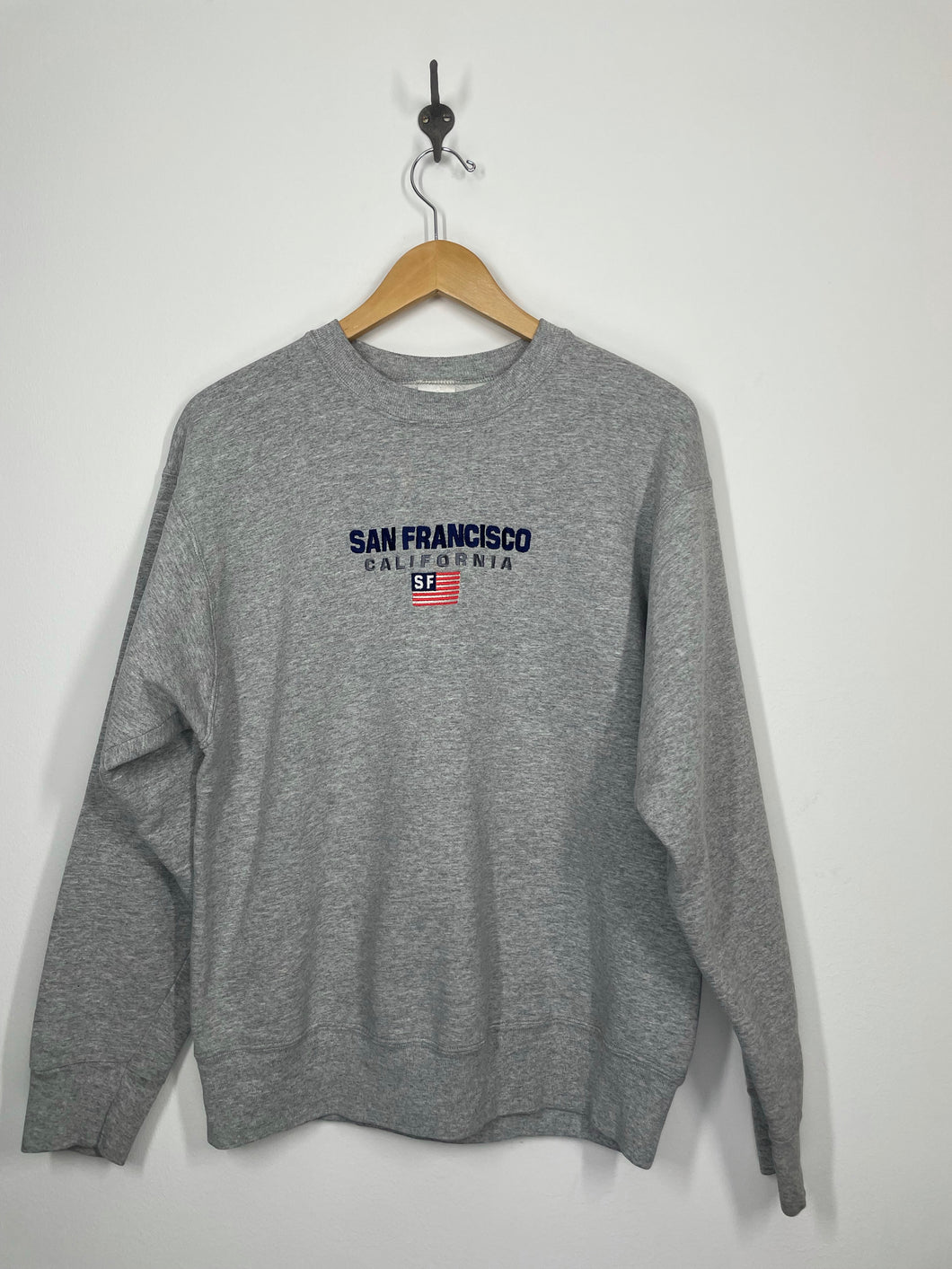 San Francisco SF CA California Embroidered Crewneck Sweatshirt - Heavy - S/M