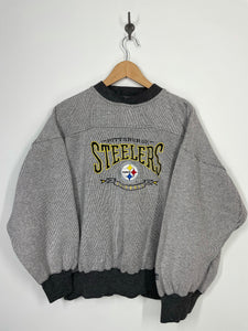 NFL Pittsburgh Steelers Football Embroidered Sweatshirt - Lee Sport - XL/XXL