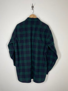 Pendleton Black Watch Tartan Button Up Wool Flannel Shirt - XL