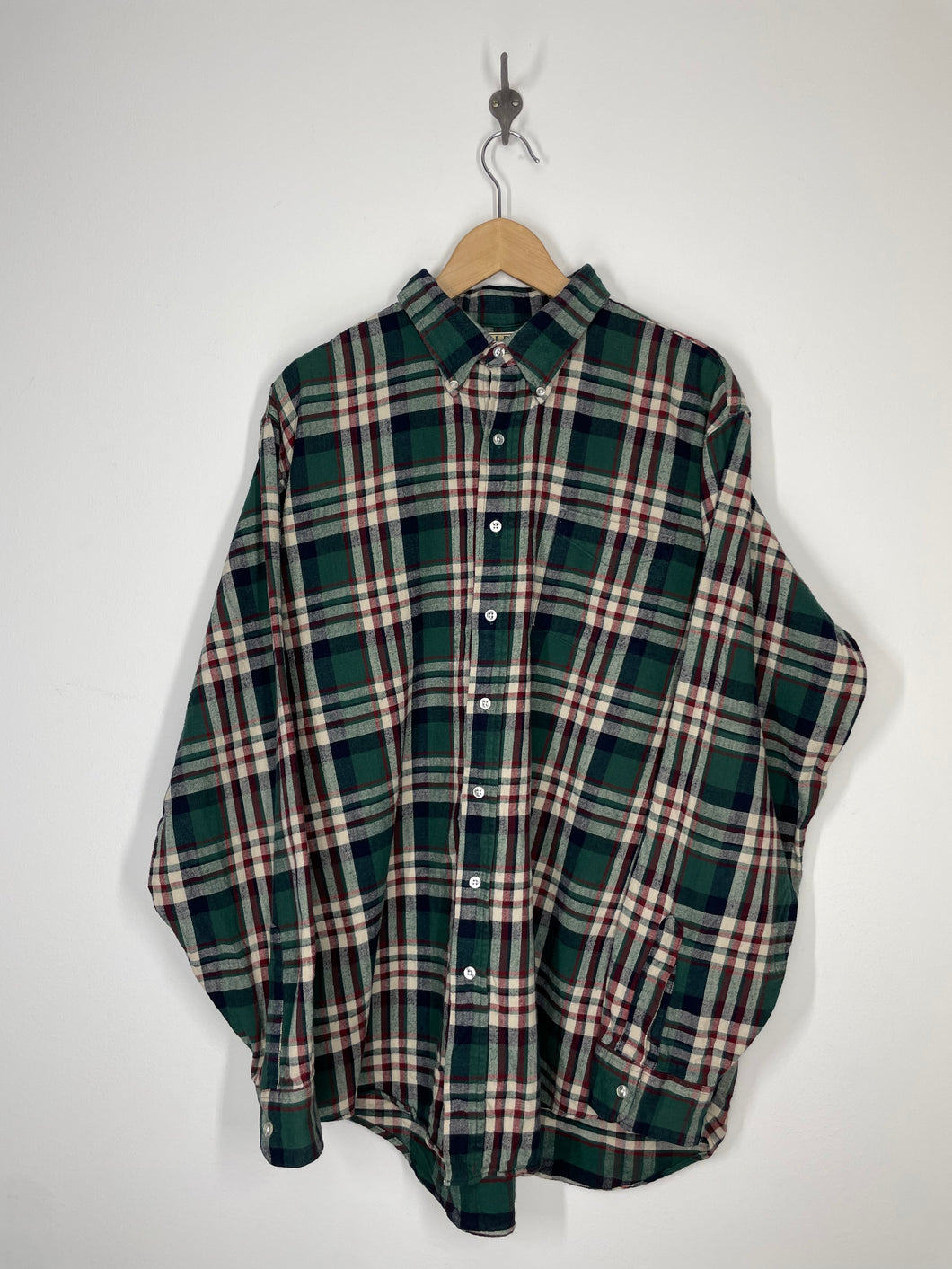 LL Bean Freeport Plaid Flannel Button Up Shirt - XL