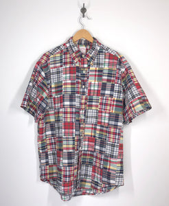 Brooks Brothers - Madras Patchwork - Button Up Short Sleeve Shirt  - L
