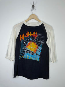 Def Leppard Pyromania 1983 On Tour Raglan 3/4 Sleeve Shirt - Sport One - S/M