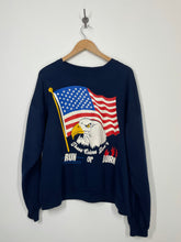 Load image into Gallery viewer, These Colors Don’t Run Or Burn Puff Graphic Sweatshirt - Haband - M
