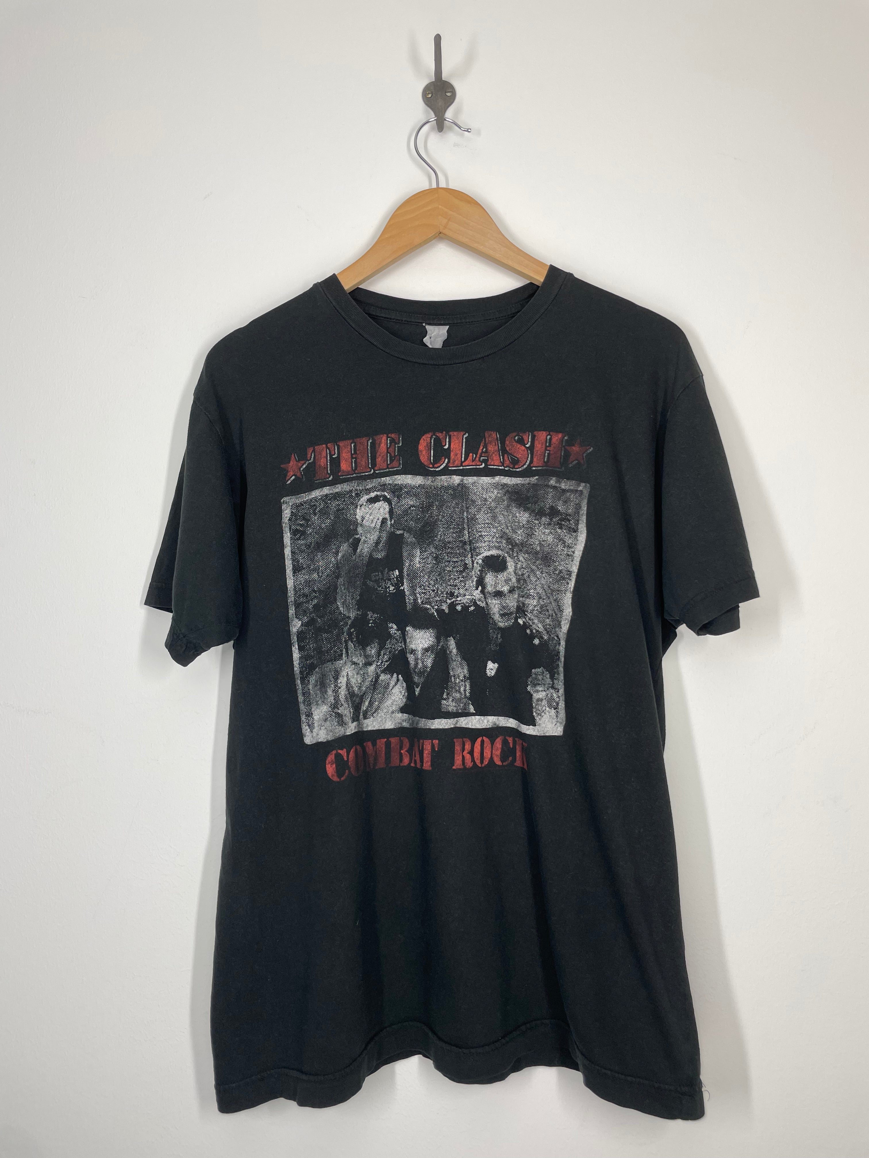 The Clash Band 2002 Combat Rock Tour Reprint T Shirt L Lh k